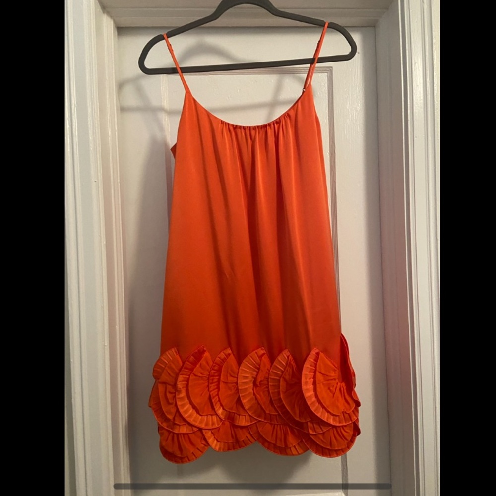 Orange BCBG Silk Dress Size Small
